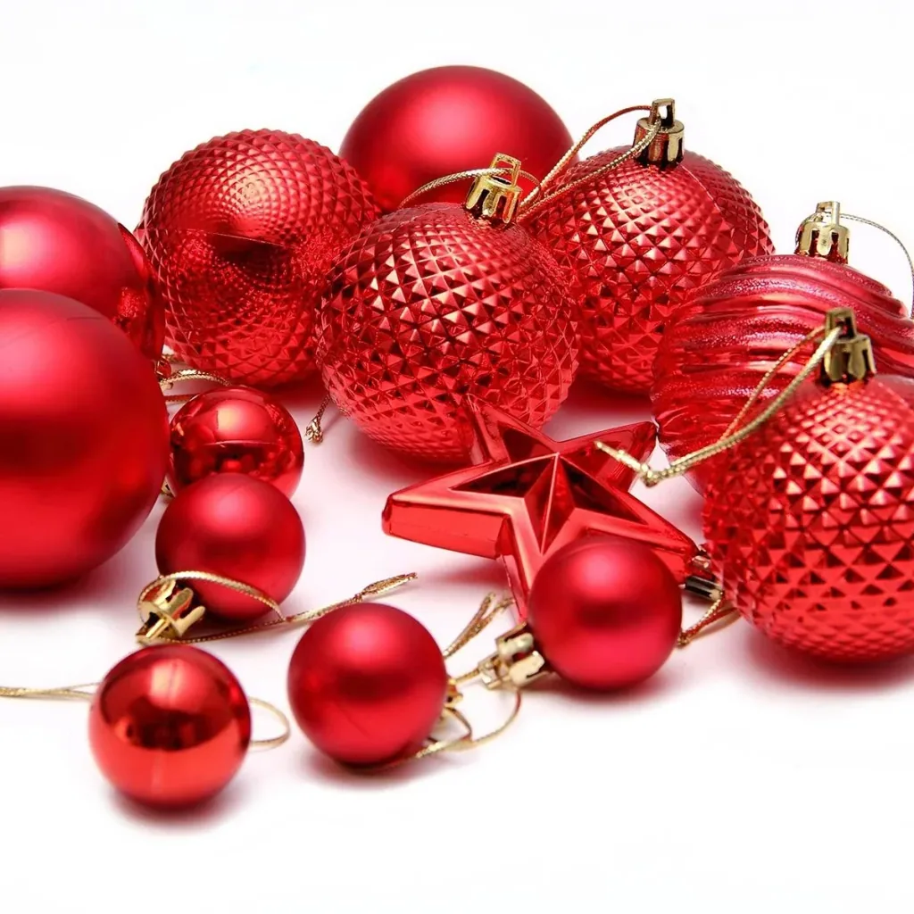 Christbaumschmuck - Christbaumschmuck rot 66 St.