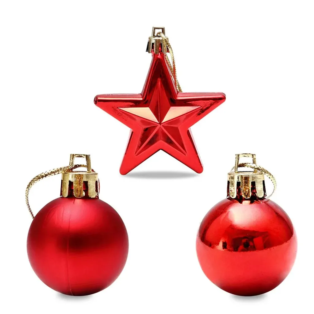 Christbaumschmuck - Christbaumschmuck rot 66 St.