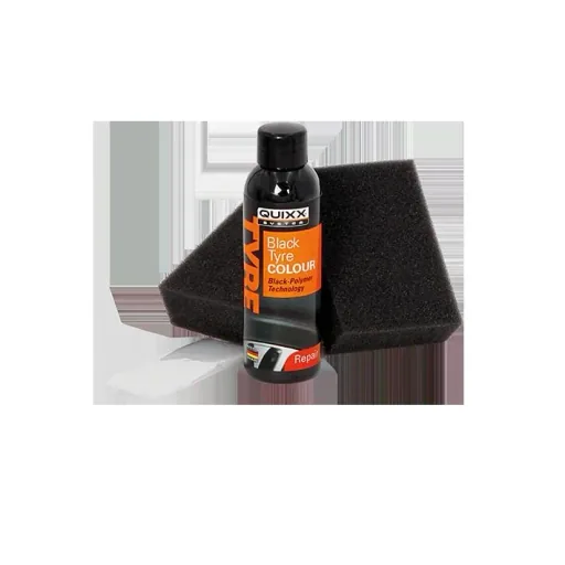 Schwarze Reifenfarbe 75 ml, inklusive 2 Spezialschwämme + 1 Paar Handschuhe