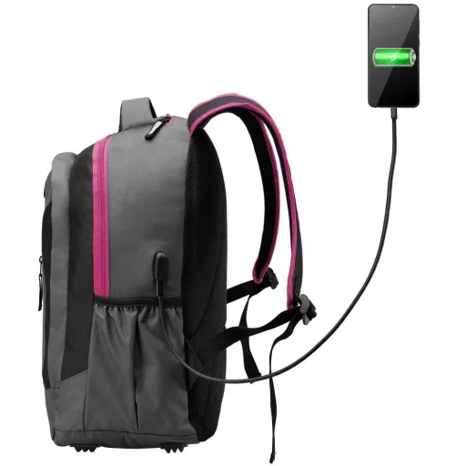 Monzana Sport- und Freizeit Rucksack 35L grau/rosa