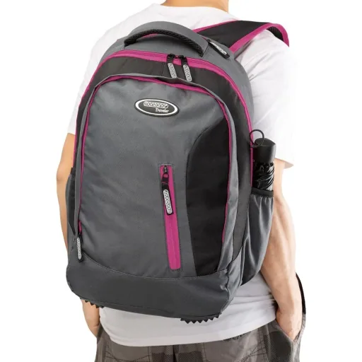 Monzana Sport- und Freizeit Rucksack 35L grau/rosa