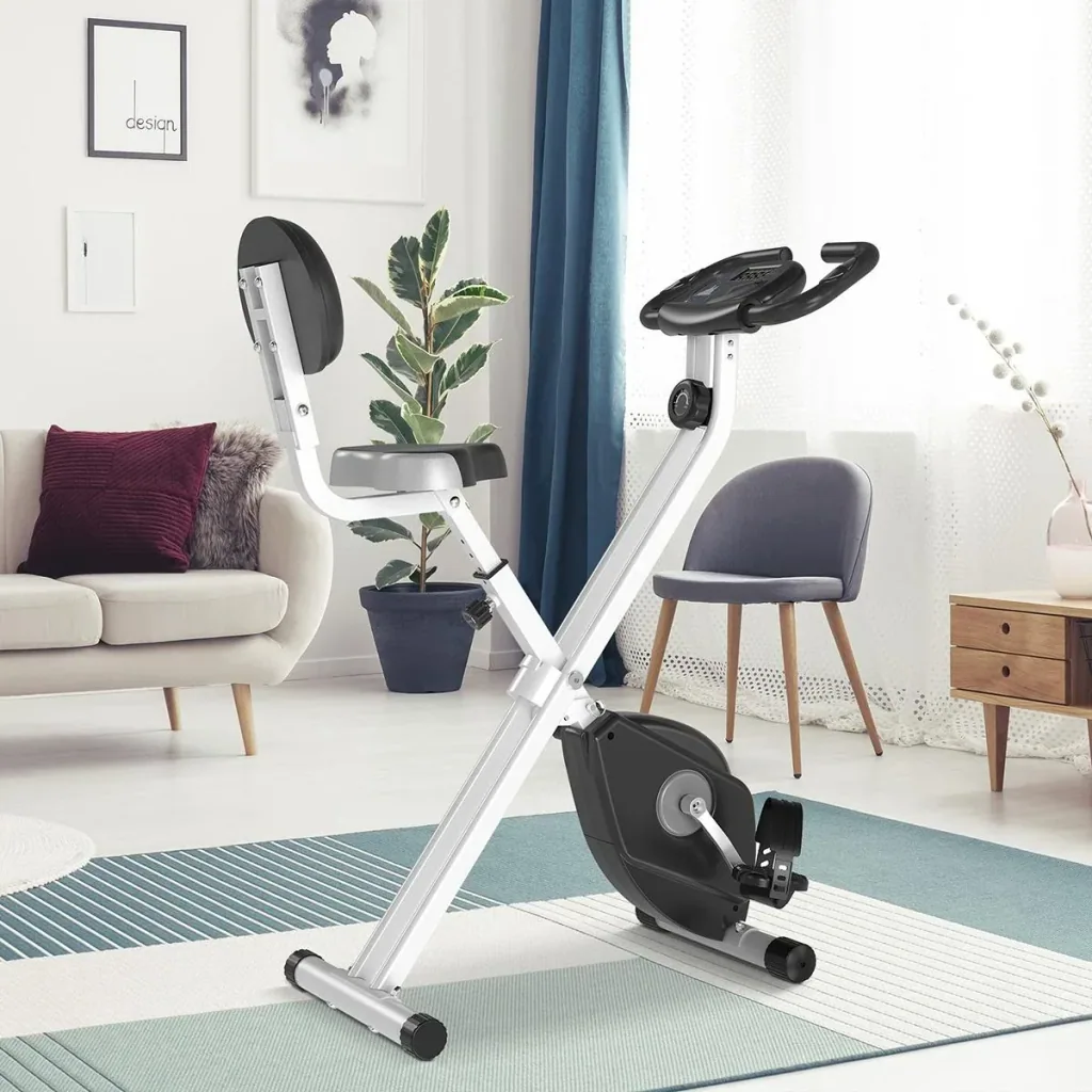 Heimtrainer Fahrradtrainer mit 8 stufig einstellbarem Magnetwiderstand höhenverstellbar Stahl Grau 43 x 97 x 109 cm