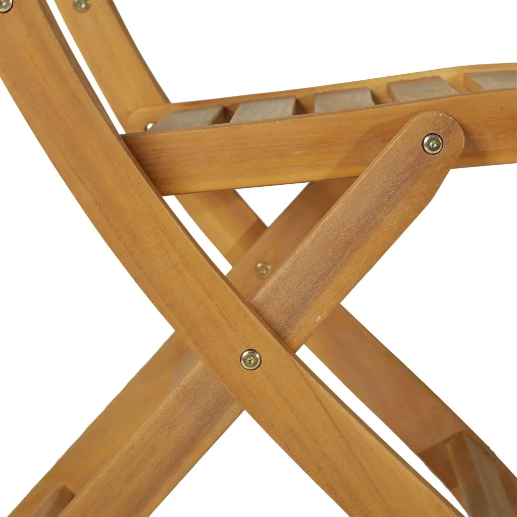 2er-Set Klappstuhl Klappsessel Gartenstuhl Campingstuhl klappbar Akazienholz Natur 56 x 47 x 89,5 cm