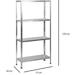 Lagerregal / Regal Massiv 50 Verzinkt - 200 kg Tragfähigkeit - 150x75x30 cm