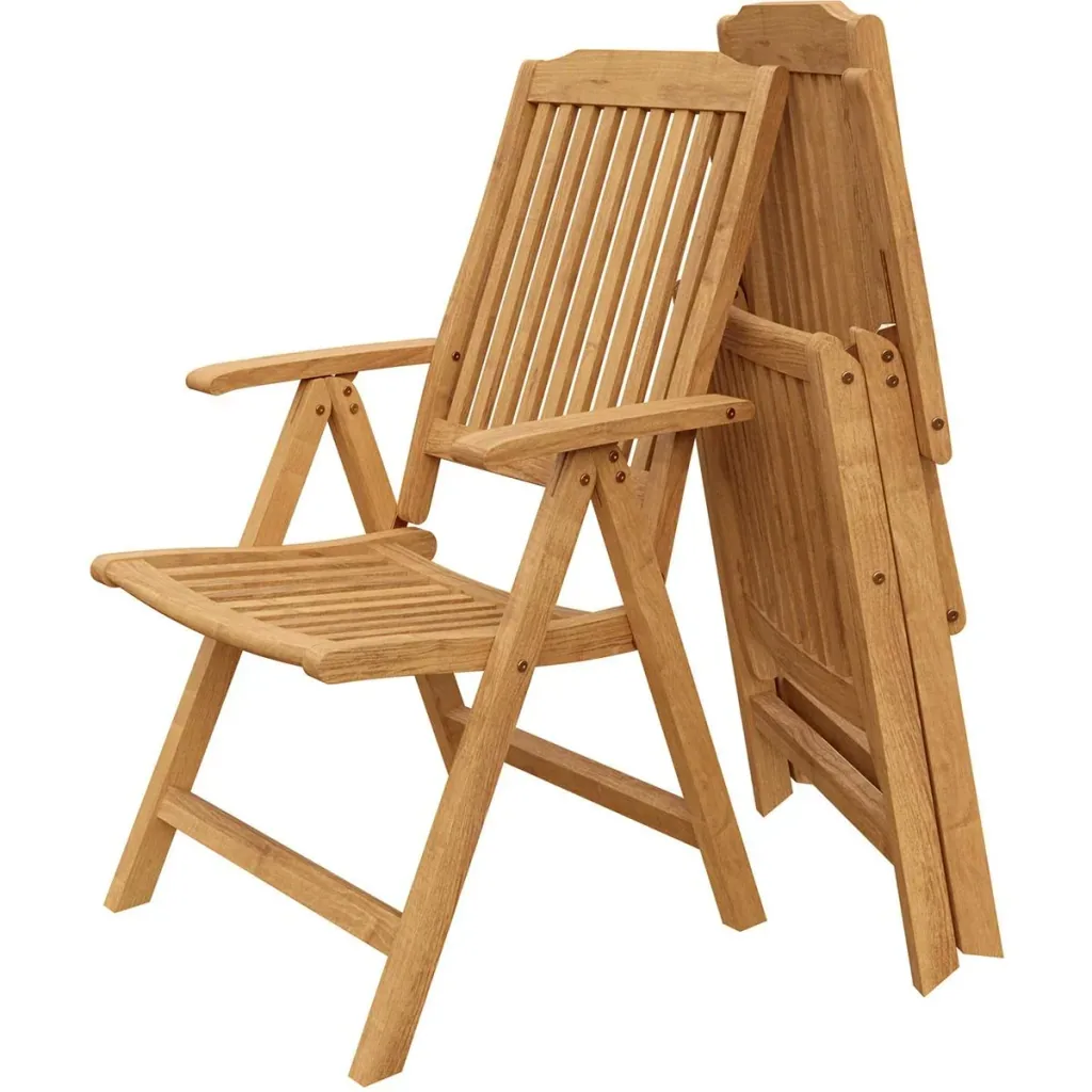 Gartenstuhl - 2er Set -Teakholz - klappbar
