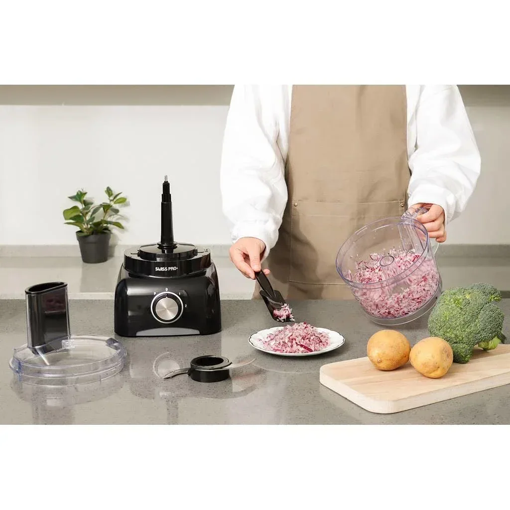 Küchenmaschine - 600W - 1,2L - Schwarz