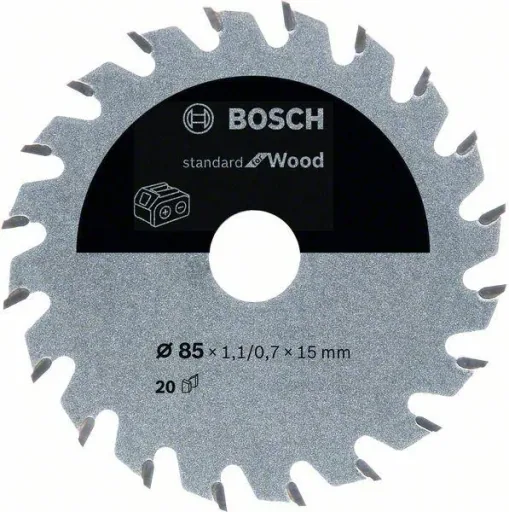 Kreissägeblatt für Akkusägen, Standard for Wood, 85 x 1,1/0,7 x 15 mm