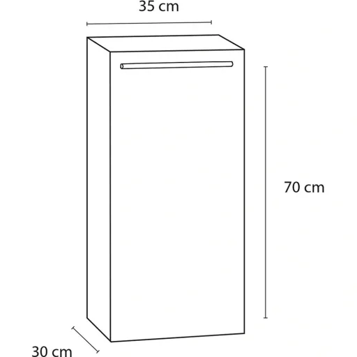 Säulenbox Force - niedrig - richtig - Eiche