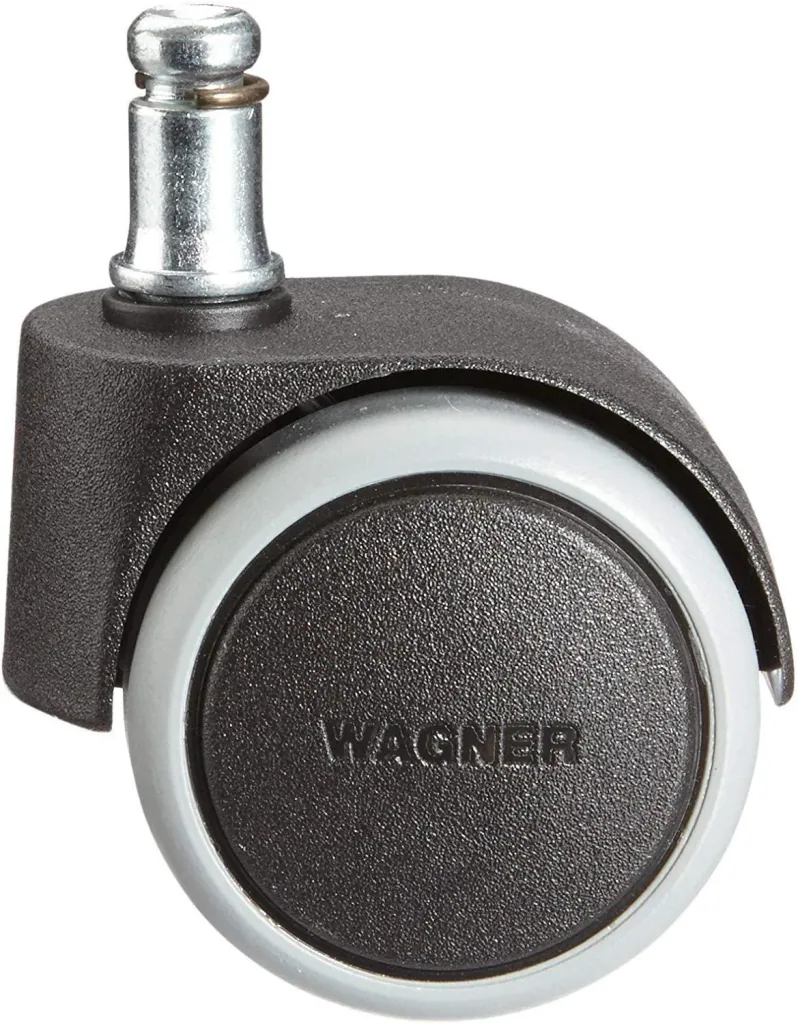 Drehstuhlrollen/Bürostuhlrollen 5 teilig Ø 50 mm, soft, intervallgebremst, Steckstift 11 x 20 mm, Tragkraft 50 kg/Rolle