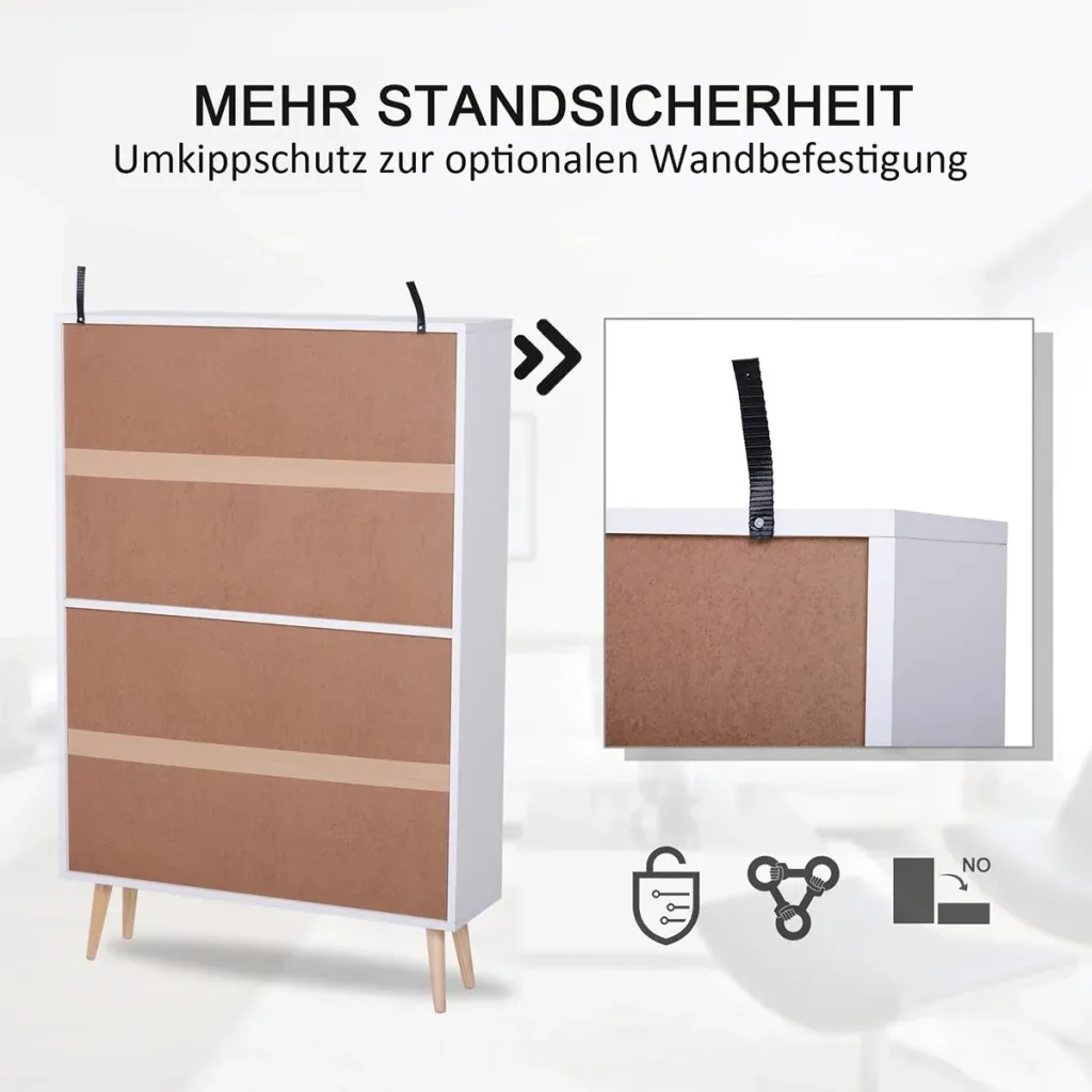 Standregal mit 8 Fächer weiß