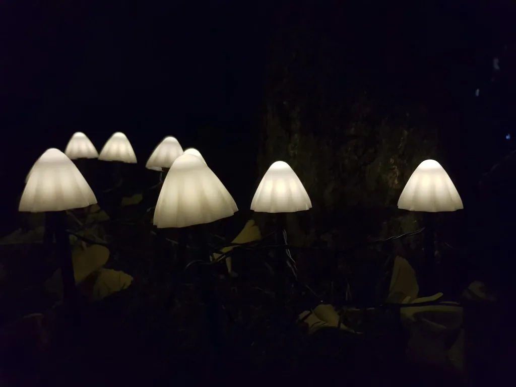 Solar-Lichterkette "Pilz", mit 20 warmweißen LEDs
