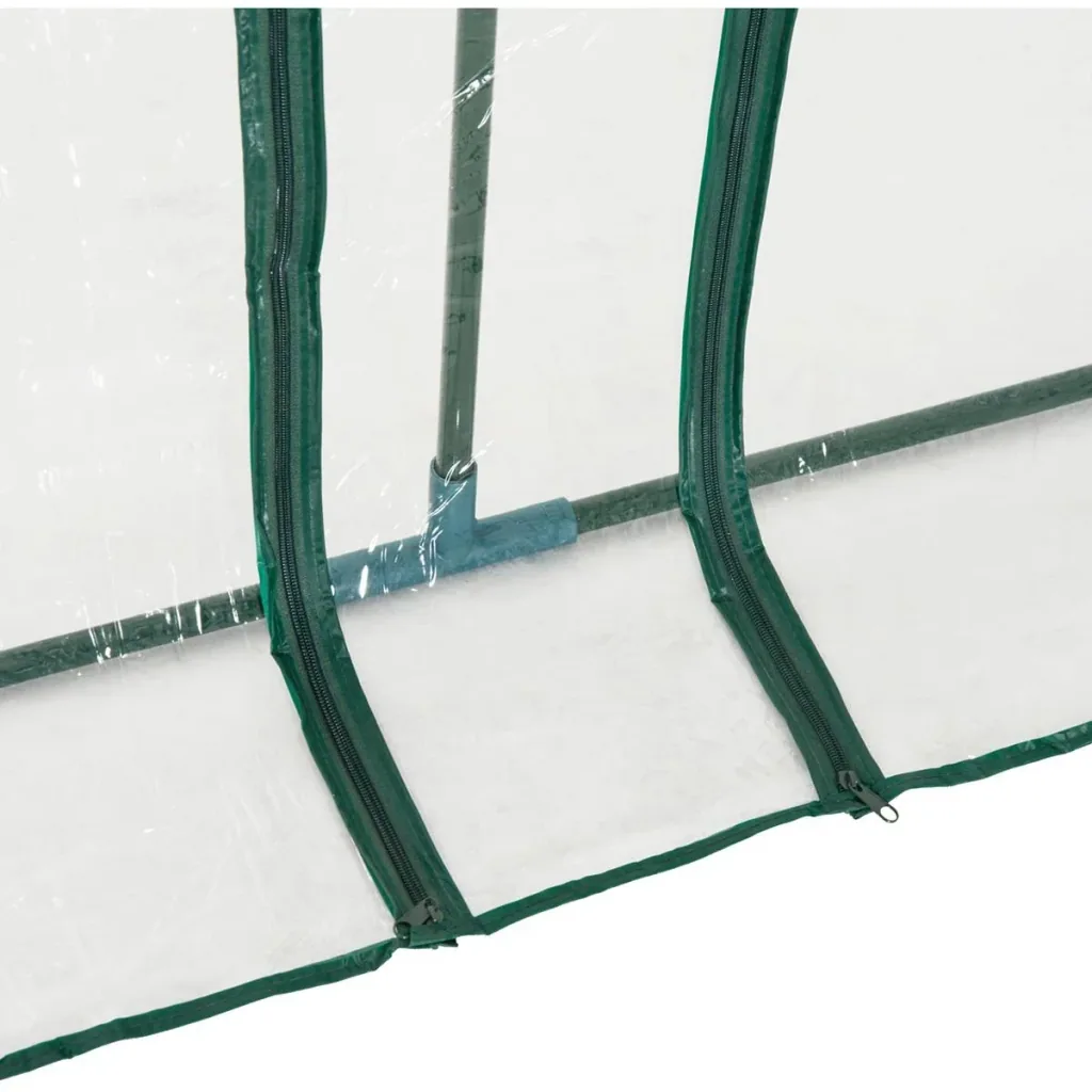 Folientunnel mit 4 Türen transparent/dunkelgrün
