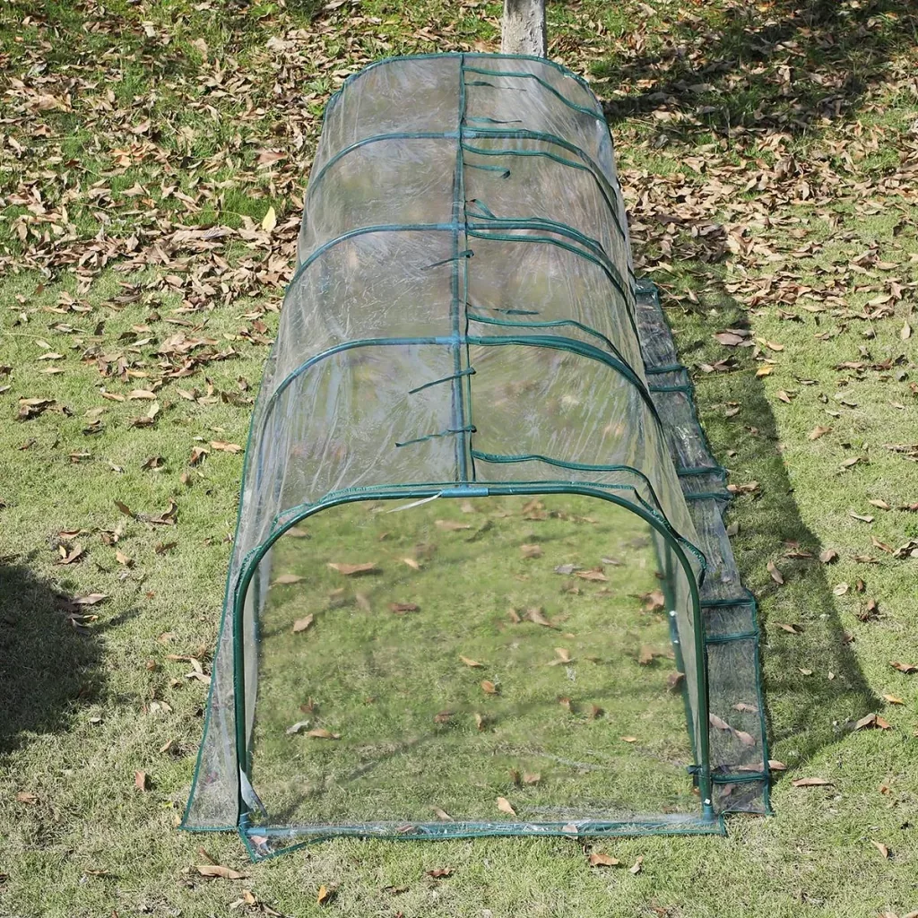 Folientunnel mit 4 Türen transparent/dunkelgrün