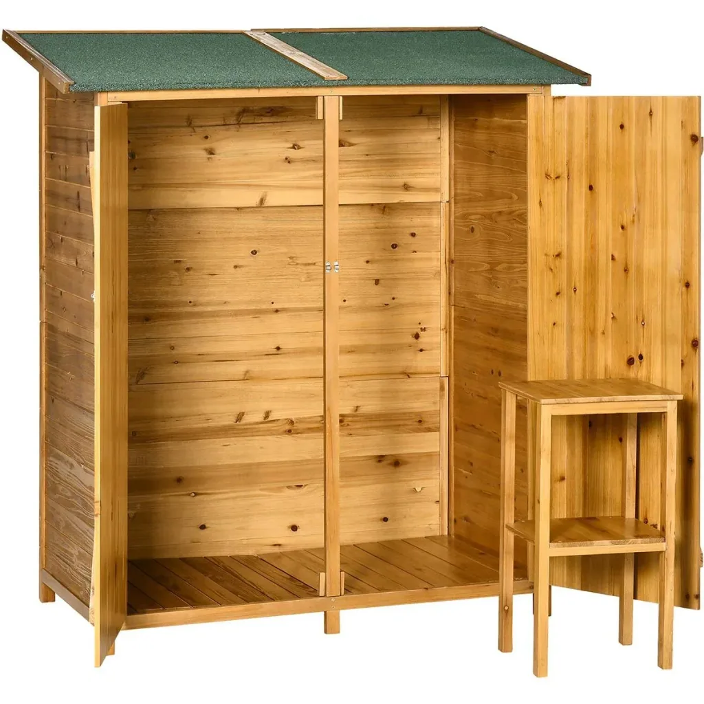 Gartenhaus für Werkzeugaufbewahrung - Bitumendach - Weißholz - 140 x 75 x 160 cm