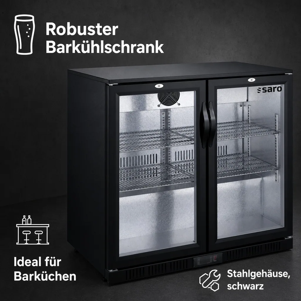 Saro Barkühlschrank, Getränkekühlschrank mit 2 Türen, Modell BC 208