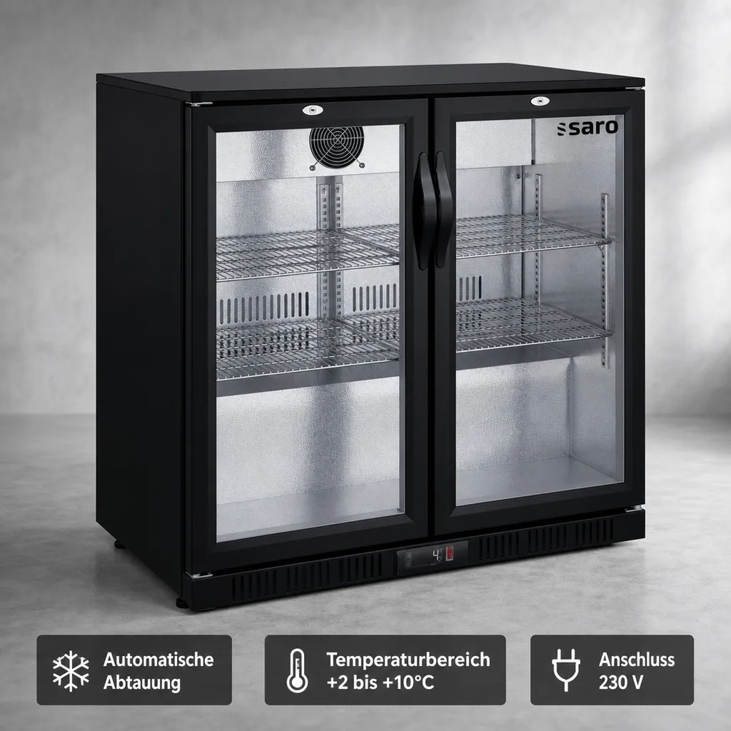 Saro Barkühlschrank, Getränkekühlschrank mit 2 Türen, Modell BC 208