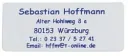 Adress Etiketten Schriftfarbe blau ohne Rand, selbstklebend, 300 St.