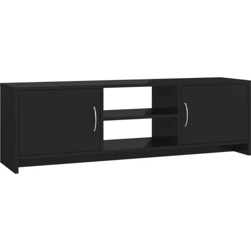 TV-Schrank 120x30x37,5 cm Spanplatte Hochglanz schwarz