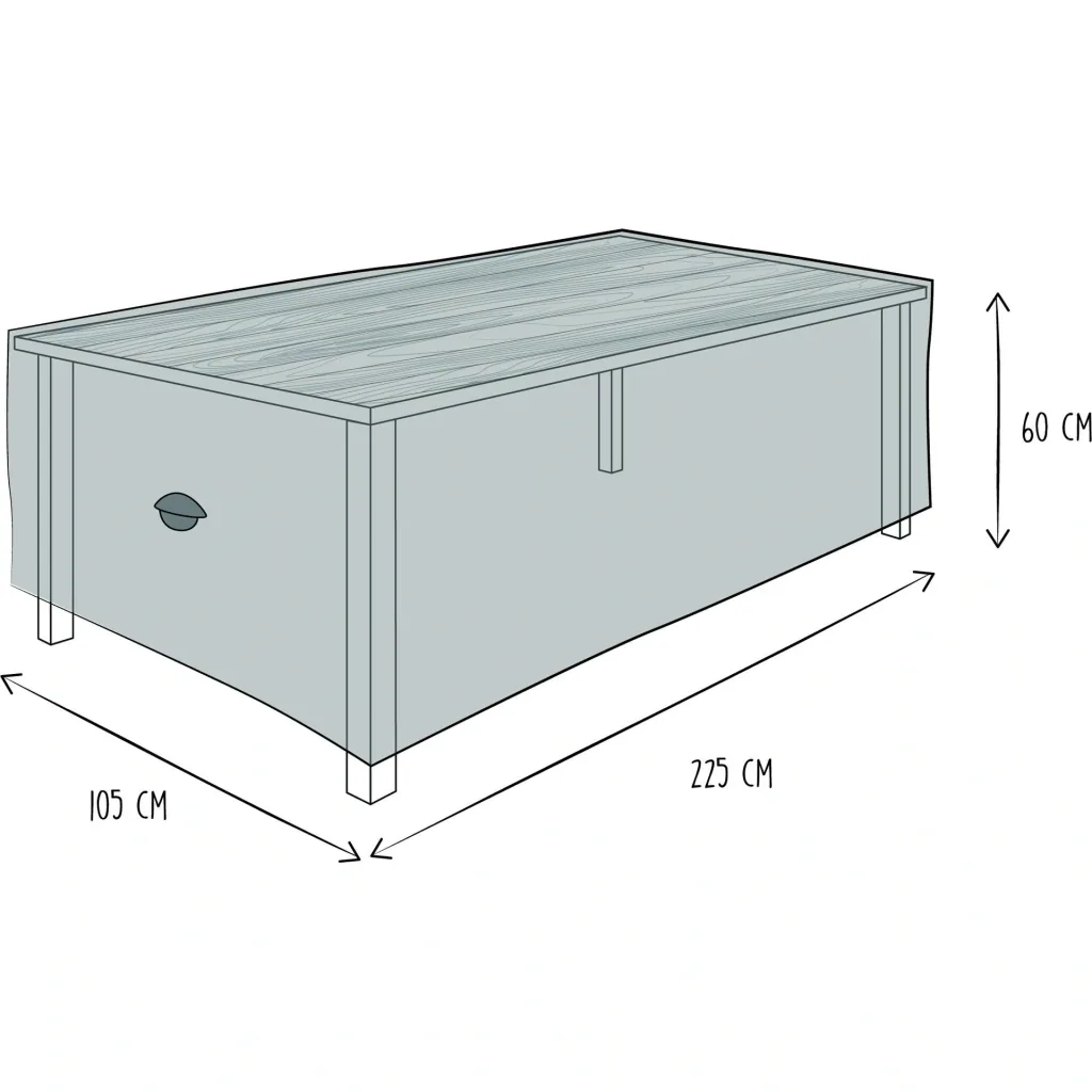 schutzhülle für gartentisch - max. 220 cm