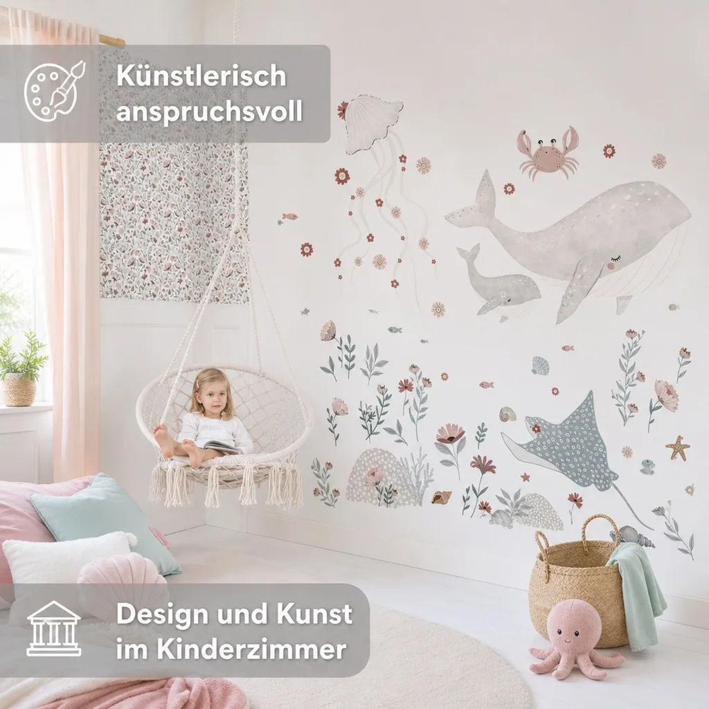 Lilipinso Wandsticker L Familie Wal & Freunde