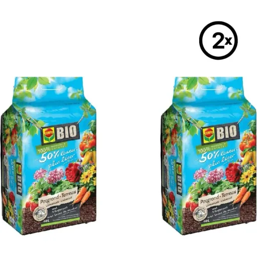 Bio Universal-Blumenerde - 40L - 50% leichter - 2 Stück