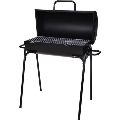 BBQ Holzkohlegrill - Grillfläche 60 x 30 cm - Rostfreier Stahl