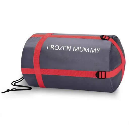 Bergsteigerschlafsack Frozen Mummy dunkelblau+ dunkelrot