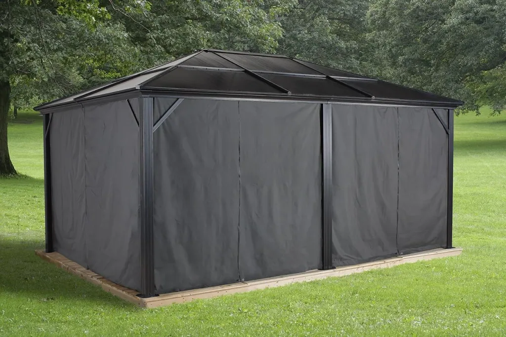 Sojag Aluminium Pavillon Meridien, anthrazit - mit Moskitonetzen