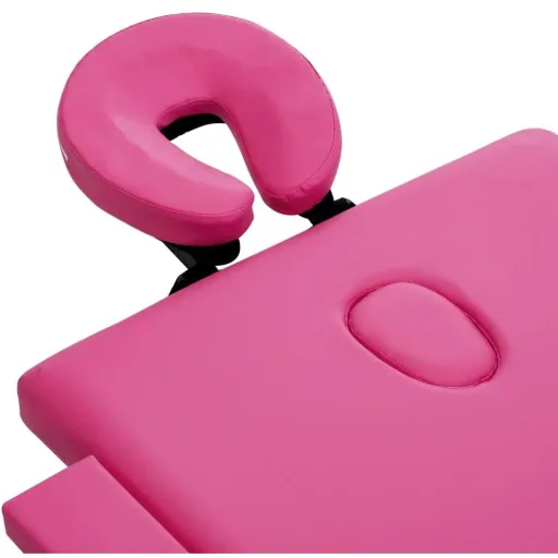 Massagetisch faltbar 4 Zonen Holz rosa