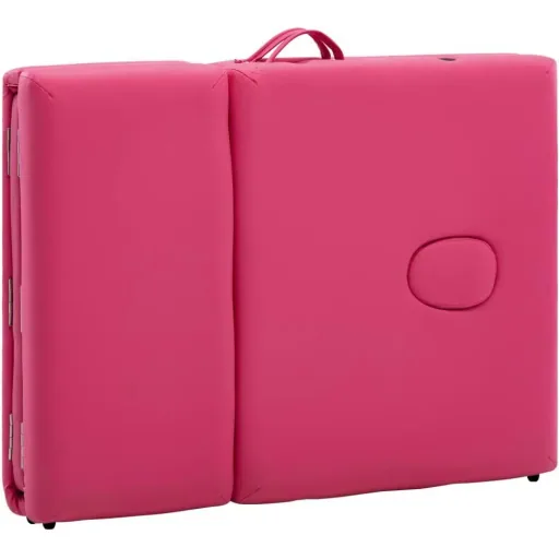 Massagetisch faltbar 4 Zonen Holz rosa