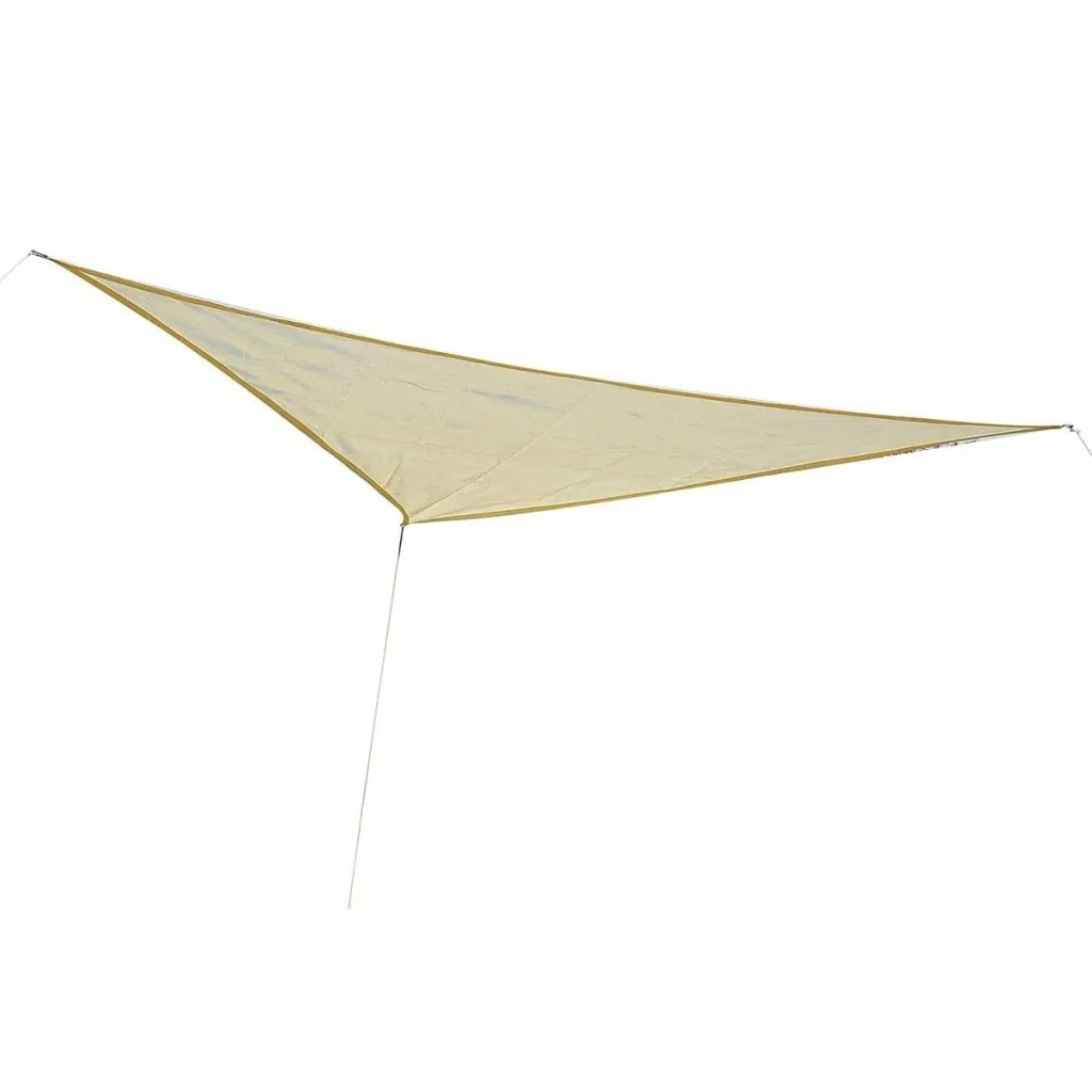 Sonnensegel (cream) Dreieck 3x3x3 m HDPE - atmungsaktiv