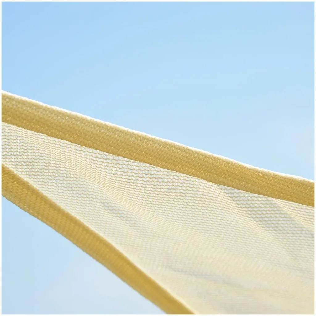 Sonnensegel (cream) Dreieck 3x3x3 m HDPE - atmungsaktiv