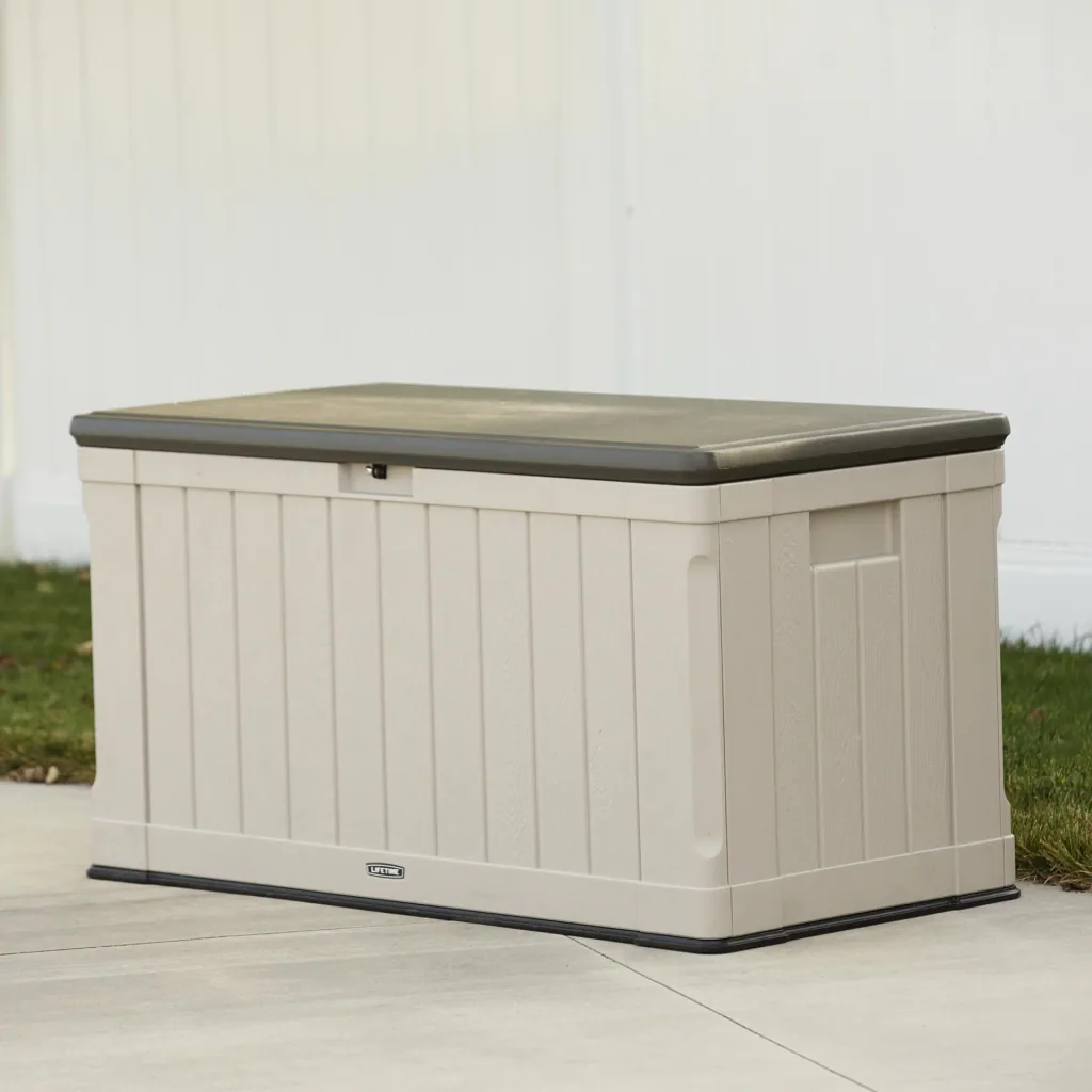 Lifetime Kissenbox Harmony 440 L 127,9×64×67,2 cm Lichtgrau – wasserdicht, hält Kissen trocken