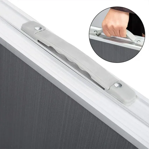 Campingbank 5 Stück grau Aluminium faltbar