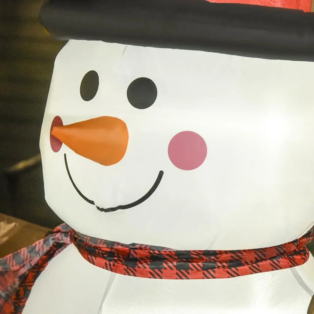 Weihnachten aufblasbarer Schneemann 100 cm x 80 cm x 182 cm | Aosom.de