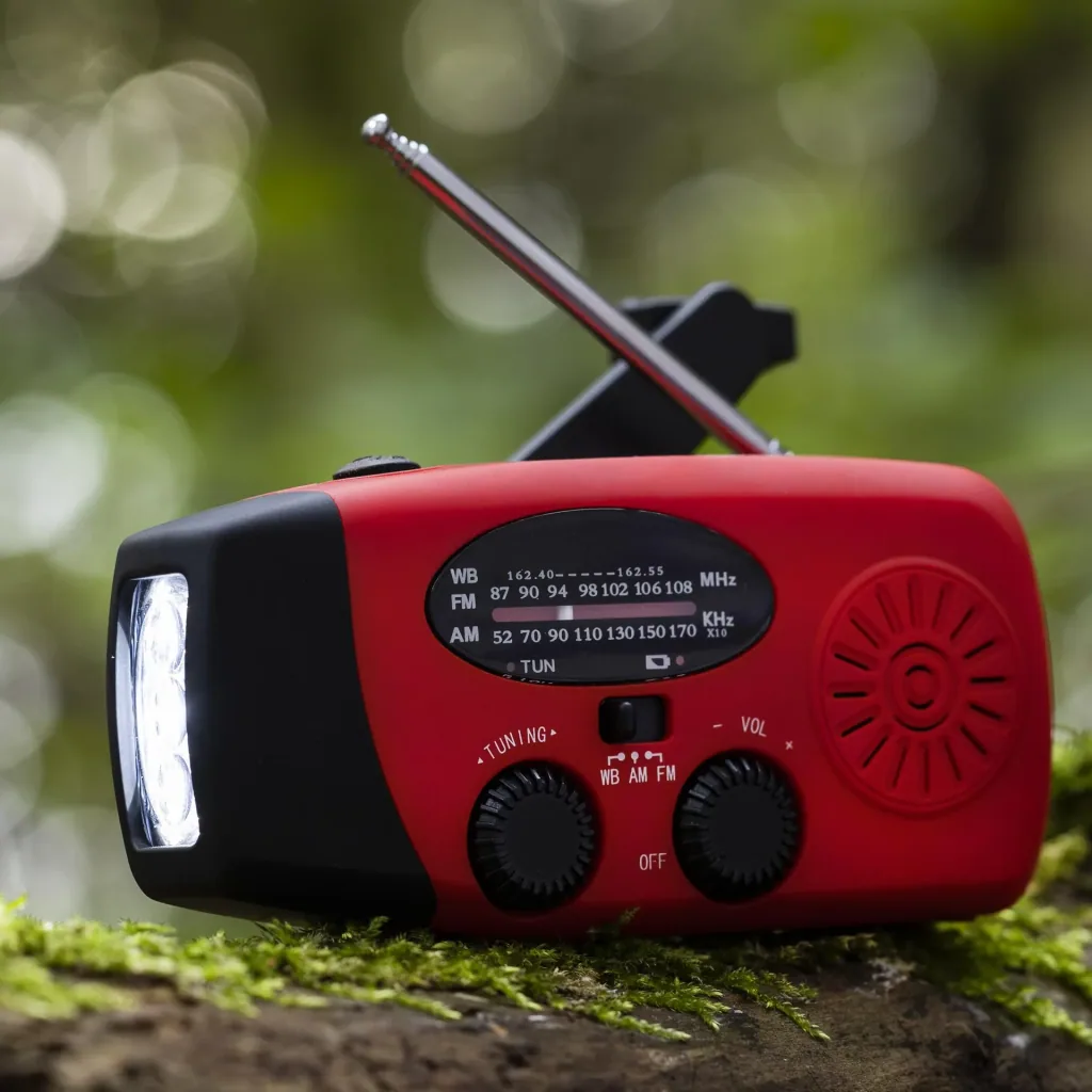 Tragbares Solar Kurbel Radio mit Taschenlicht, Powerbankfunktion
