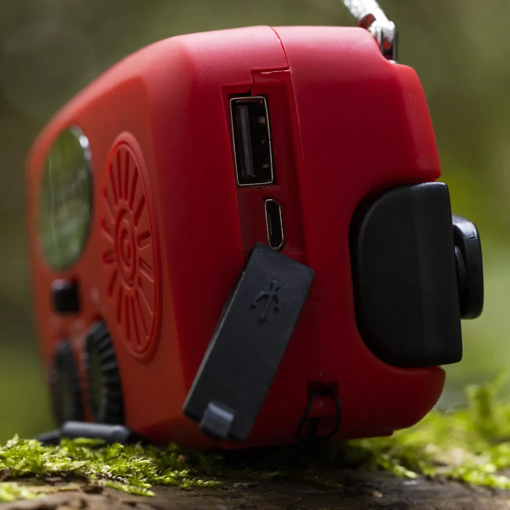 Tragbares Solar Kurbel Radio mit Taschenlicht, Powerbankfunktion