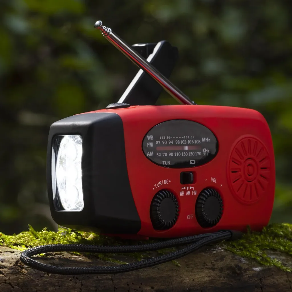 Tragbares Solar Kurbel Radio mit Taschenlicht, Powerbankfunktion