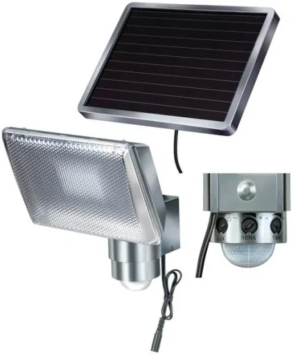 Solar LED Strahler "SOL 80 ALU" mit Bewegungsmelder - IP44