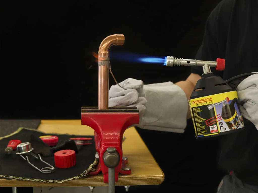 RoFlame Economy Lötlampe inklusive 5 Supergas Kartuschen