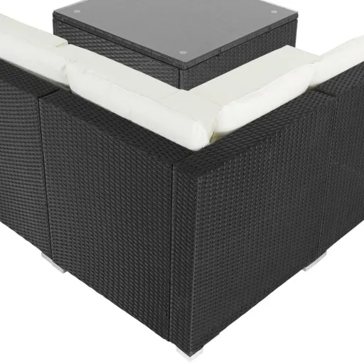 Polyrotan XL Lounge-Set 26-tlg. Schwarz