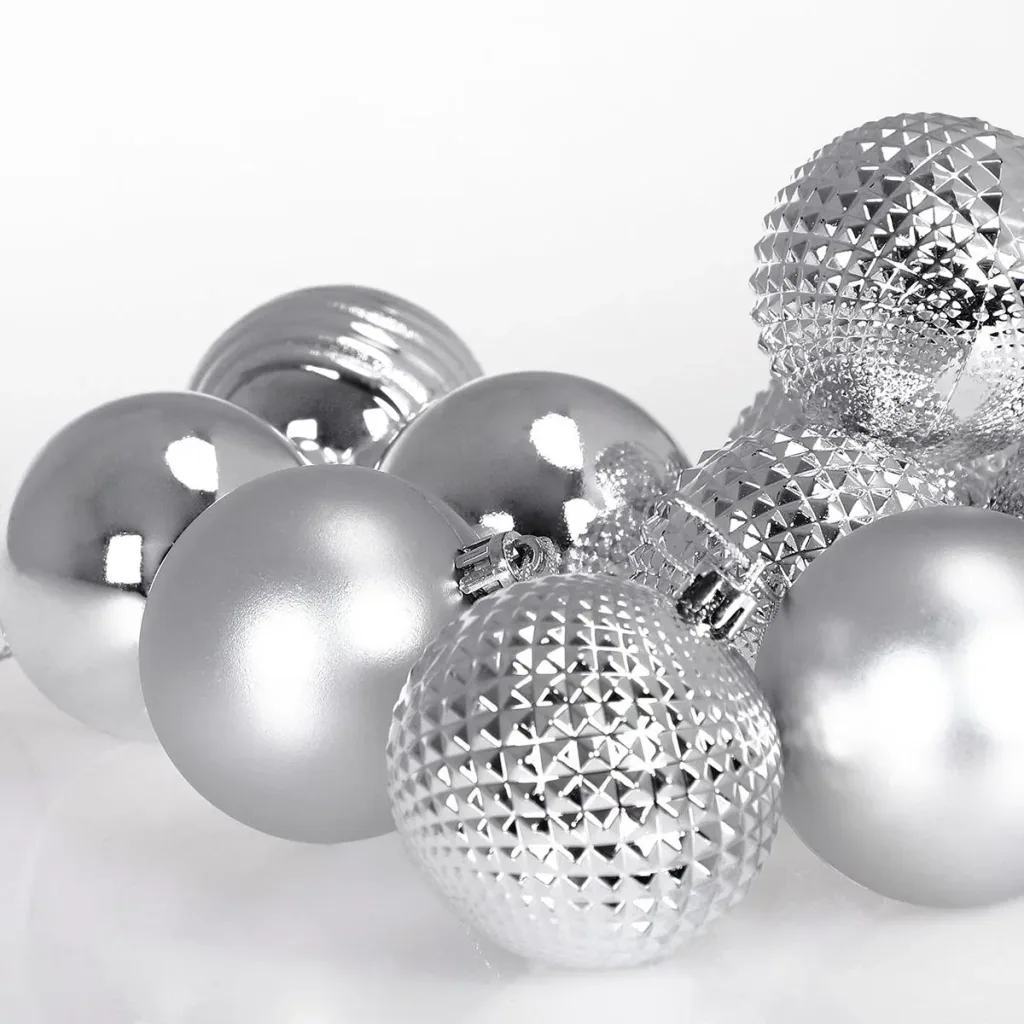 Christbaumschmuck - Christbaumschmuck silber 66 Stk.