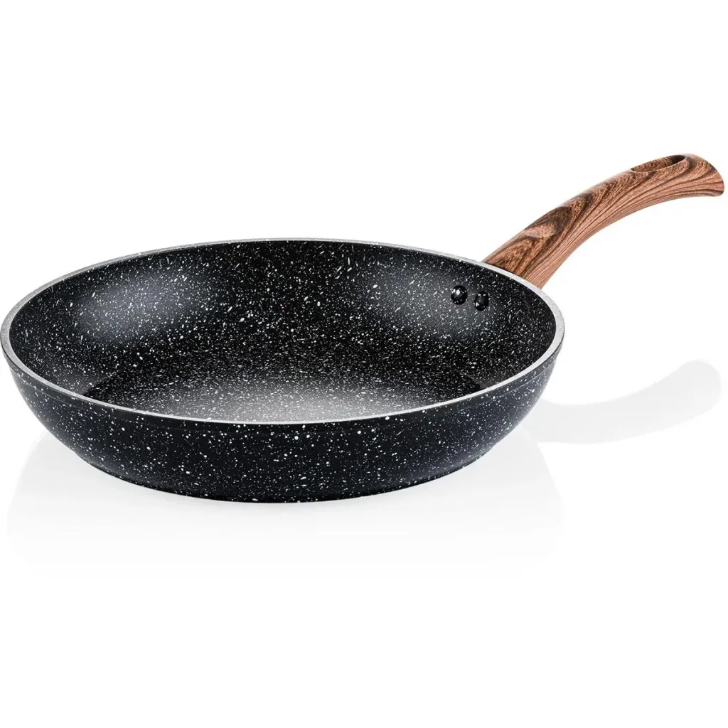Black Marble Wood - Kochtopf 24 cm und Bratpfanne 28 cm - Schwarz