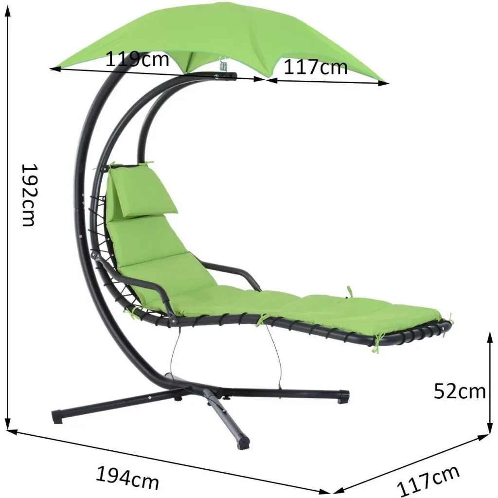 Schwingliege mit Sonnenschutz