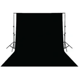 Studio-Hintergrund KN-BD33B 295 x 295 cm Schwarz