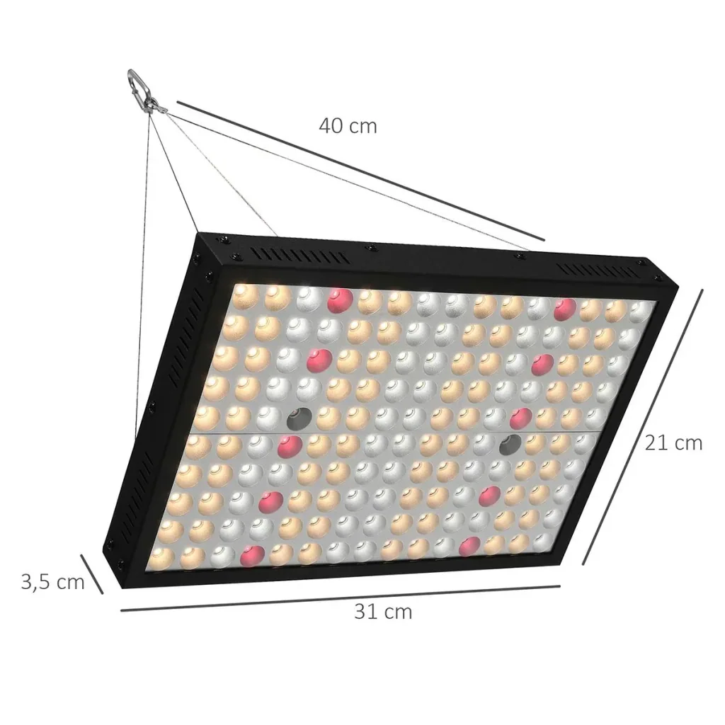 Pflanzenlampe LED dimmbar Grow Lampe Vollspektrum 100W Wachstumslampe mit 150pcs Leds für Blume Gemüse Zimmerpflanzen 31