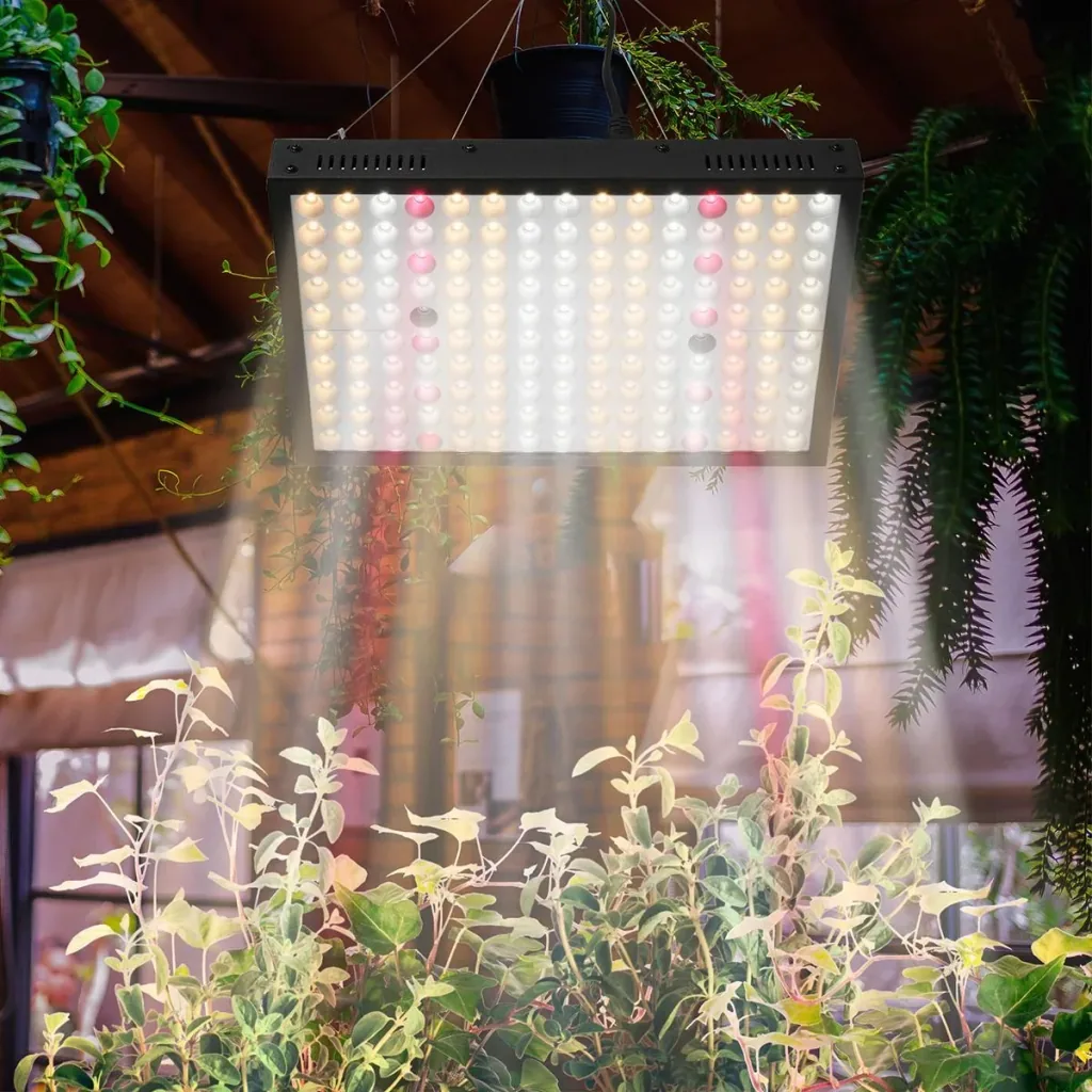 Pflanzenlampe LED dimmbar Grow Lampe Vollspektrum 100W Wachstumslampe mit 150pcs Leds für Blume Gemüse Zimmerpflanzen 31
