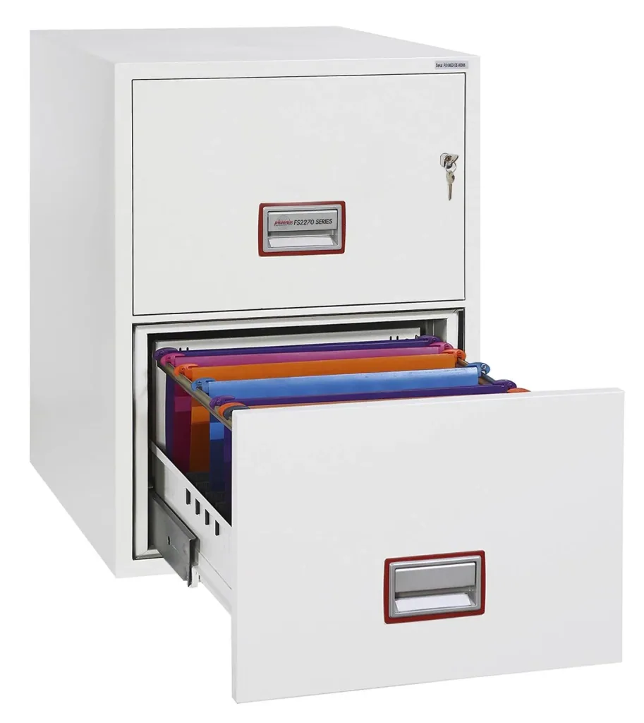 Aktenschrank World Class Vertical Fire File mit 2 Schubladen und Schlüsselschloss