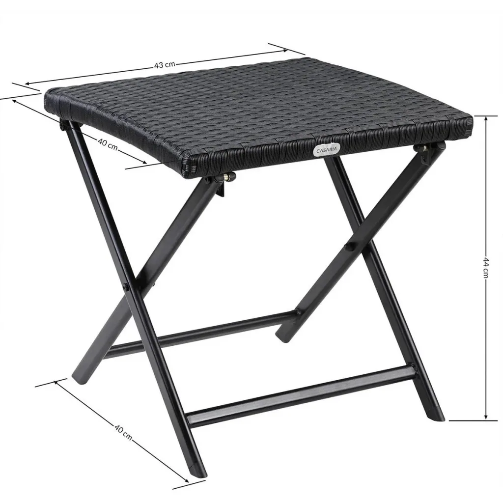 Klapphocker Rom 3in1 - Schwarz