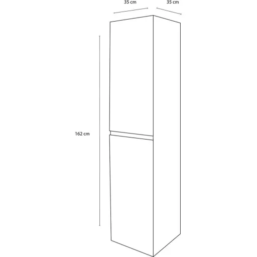 Concept Bade Hoher Schrank links schwartz fsc
